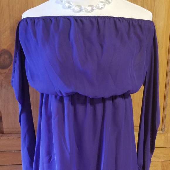 Rachel Kate Dresses & Skirts - Purple Off the shoulder dress